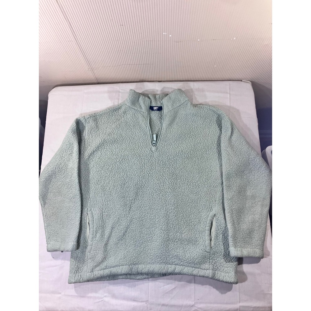 Lands End Fleece Quarter Zip Pullover Women's Jacket Pockets Soft Comfy
